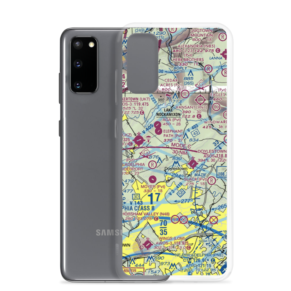 Graystrip Airport (PS46) VFR Sectional Samsung Case Samsung Galaxy S20 model shown