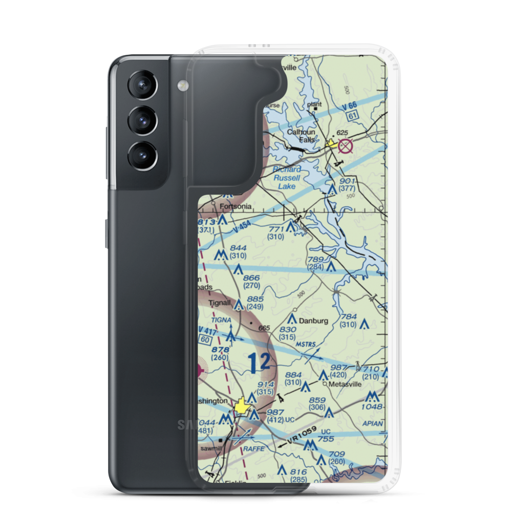 Great Oaks Airport (69GE) VFR Sectional Samsung Case Samsung Galaxy S21 model shown