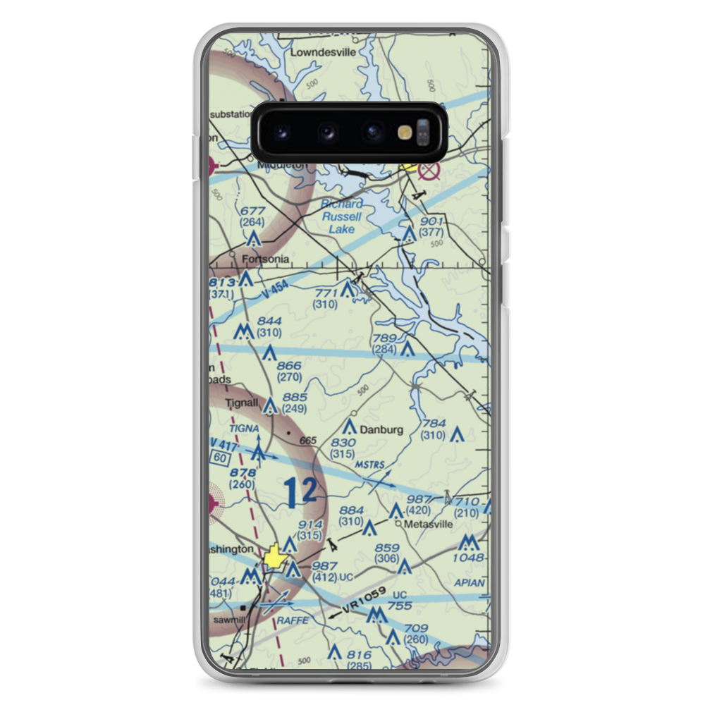 Great Oaks Airport (69GE) VFR Sectional Samsung Case Samsung Galaxy S10+ model shown