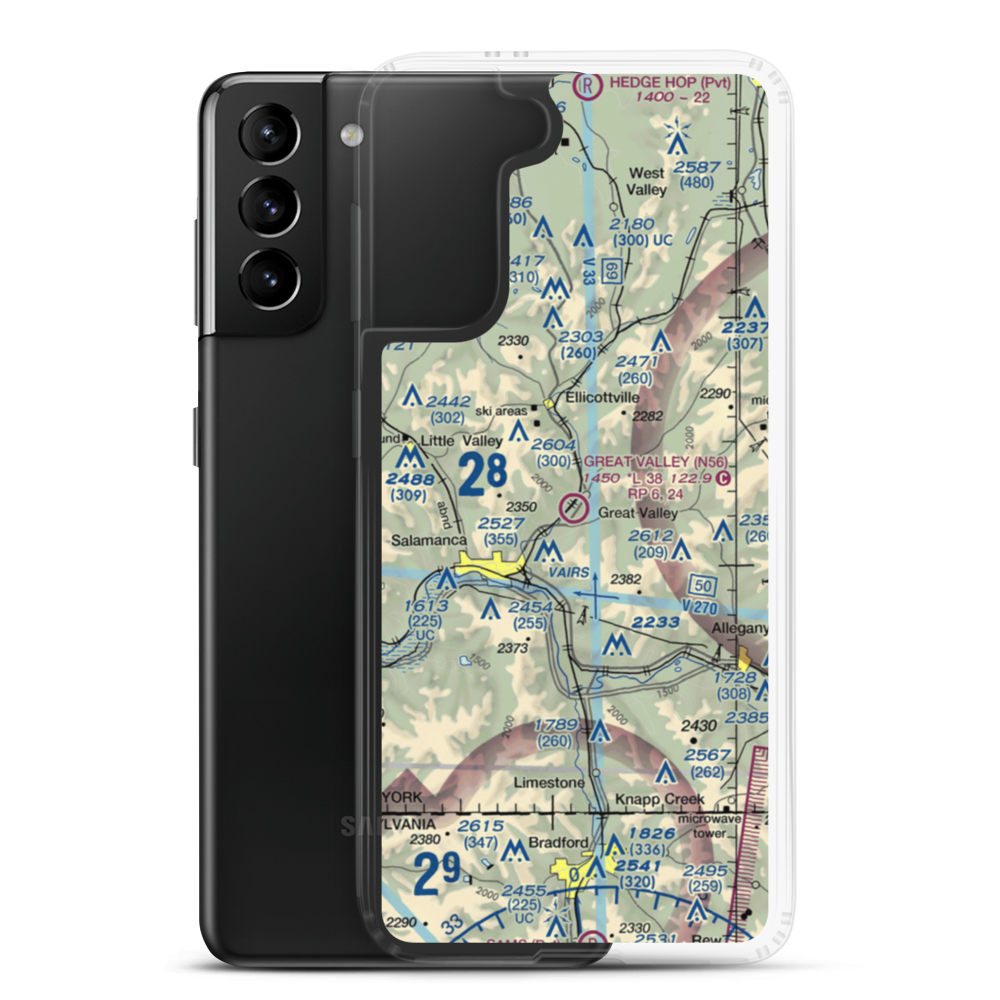 Great Valley Airport (N56) VFR Sectional Samsung Case Samsung Galaxy S21 Plus model shown