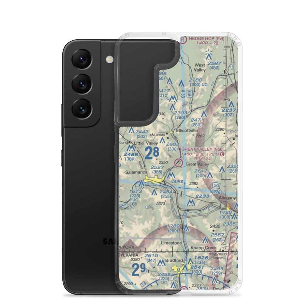 Great Valley Airport (N56) VFR Sectional Samsung Case Samsung Galaxy S22 model shown