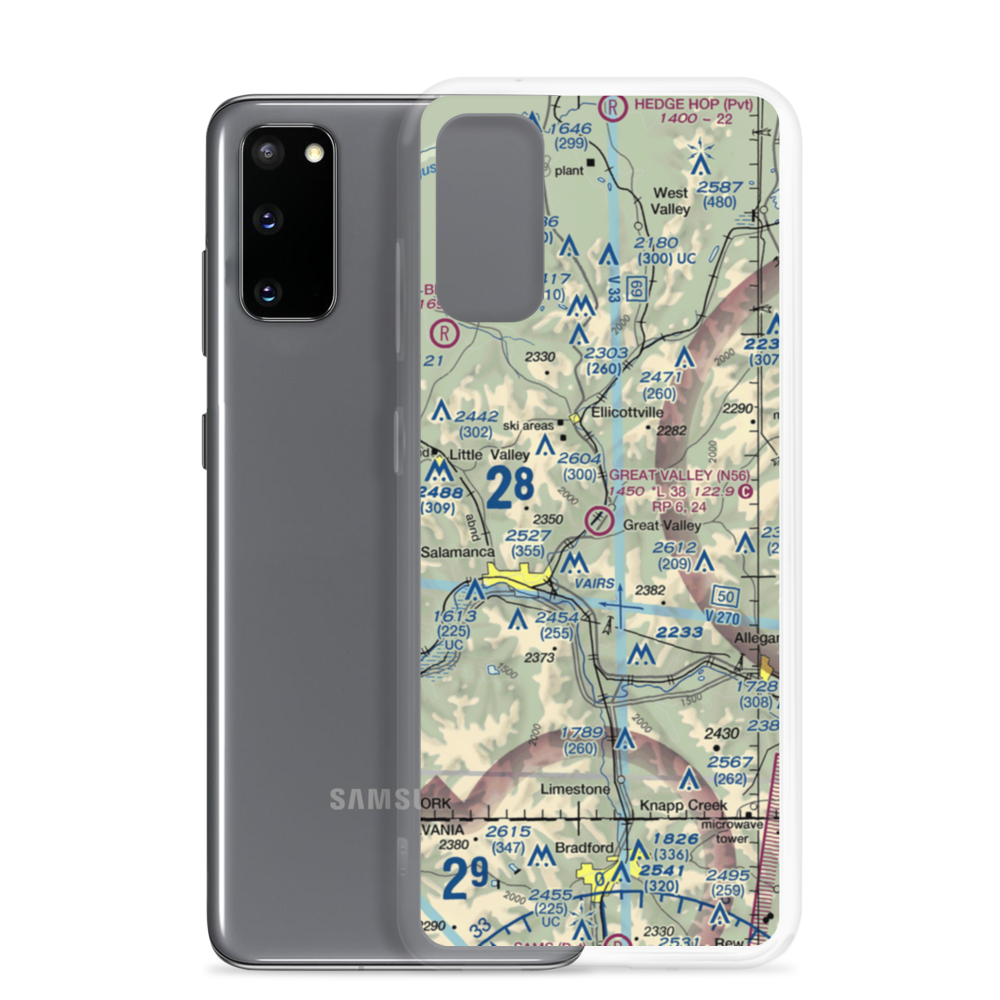 Great Valley Airport (N56) VFR Sectional Samsung Case Samsung Galaxy S20 model shown