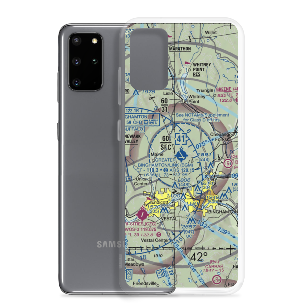 Greater Binghamton/Edwin A Link field (BGM) VFR Sectional Samsung Case Samsung Galaxy S20 Plus model shown