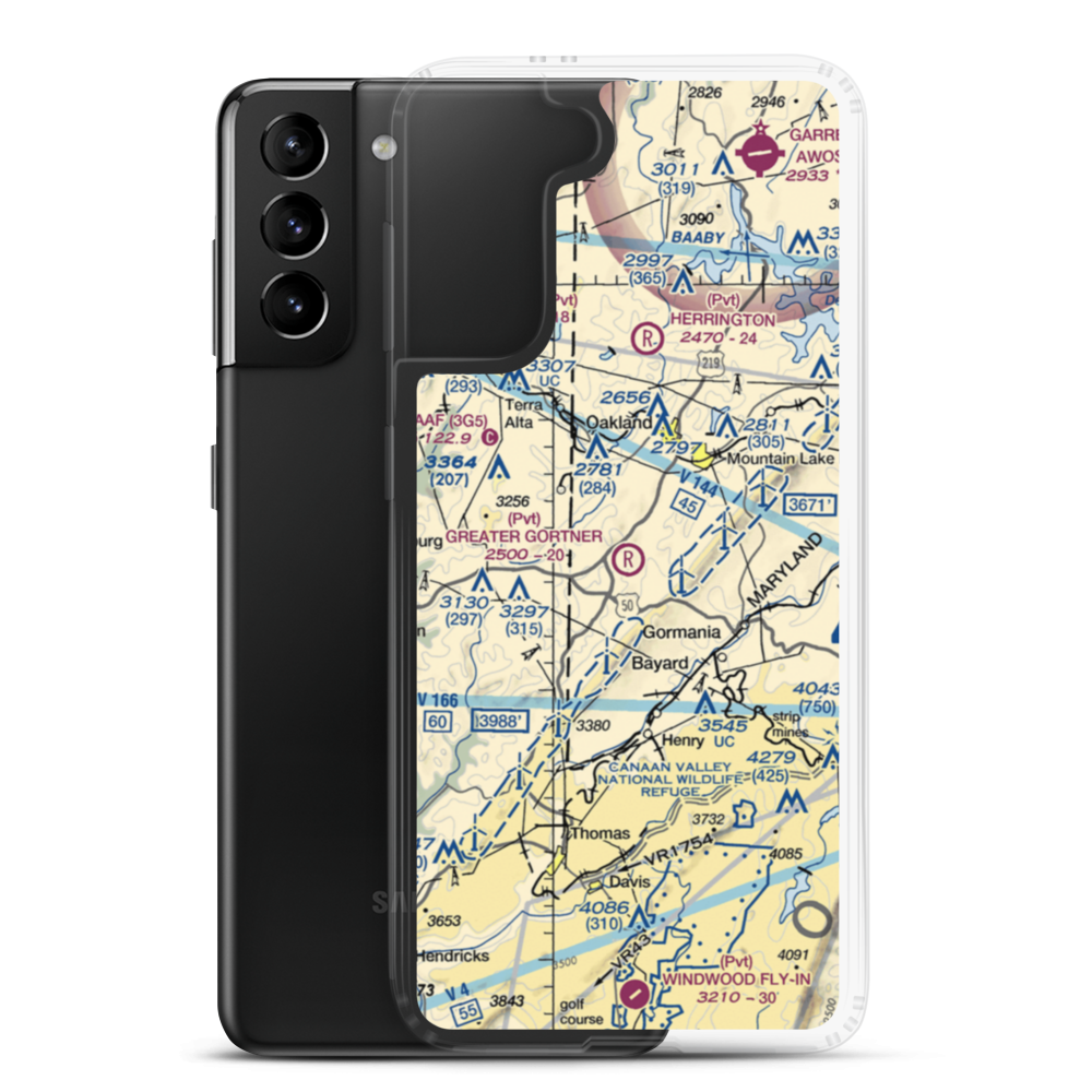 Greater Gortner Airport (2MD8) VFR Sectional Samsung Case Samsung Galaxy S21 Plus model shown