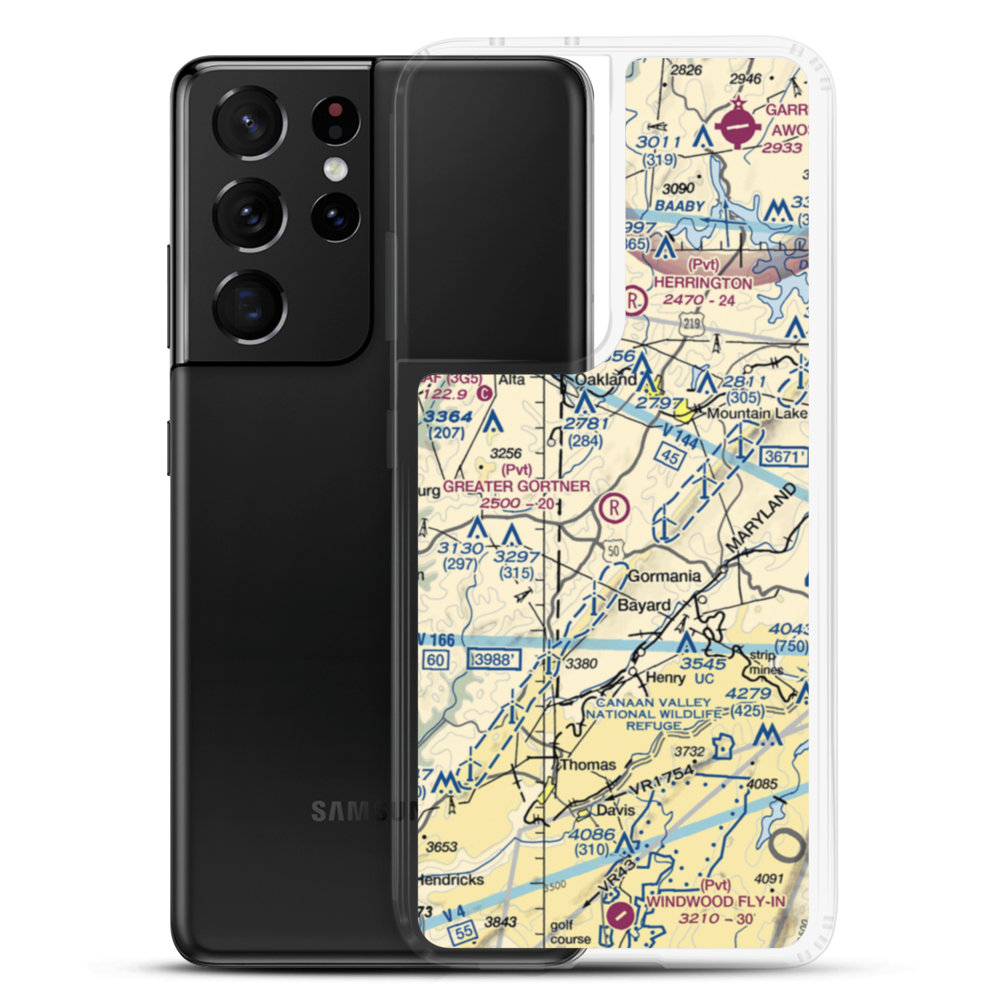 Greater Gortner Airport (2MD8) VFR Sectional Samsung Case Samsung Galaxy S21 Ultra model shown
