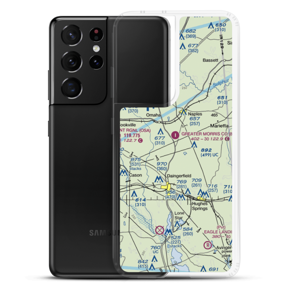 Greater Morris County Airport (8F5) VFR Sectional Samsung Case Samsung Galaxy S21 Ultra model shown