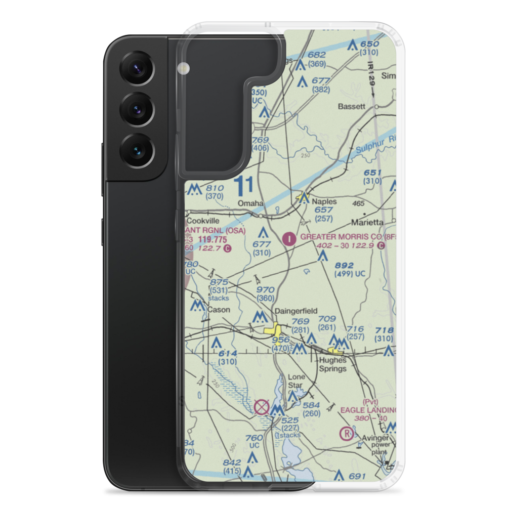 Greater Morris County Airport (8F5) VFR Sectional Samsung Case Samsung Galaxy S22 Plus model shown