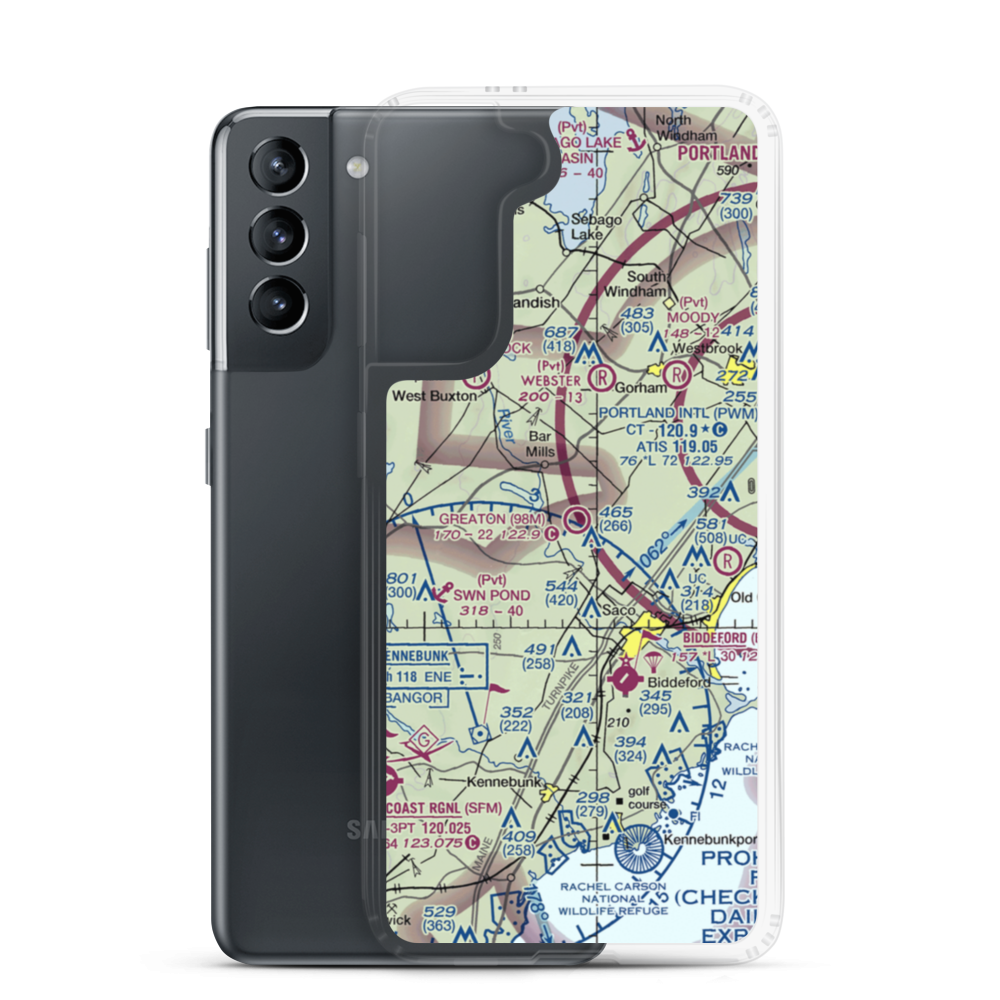 Greaton Airfield (98M) VFR Sectional Samsung Case Samsung Galaxy S21 model shown