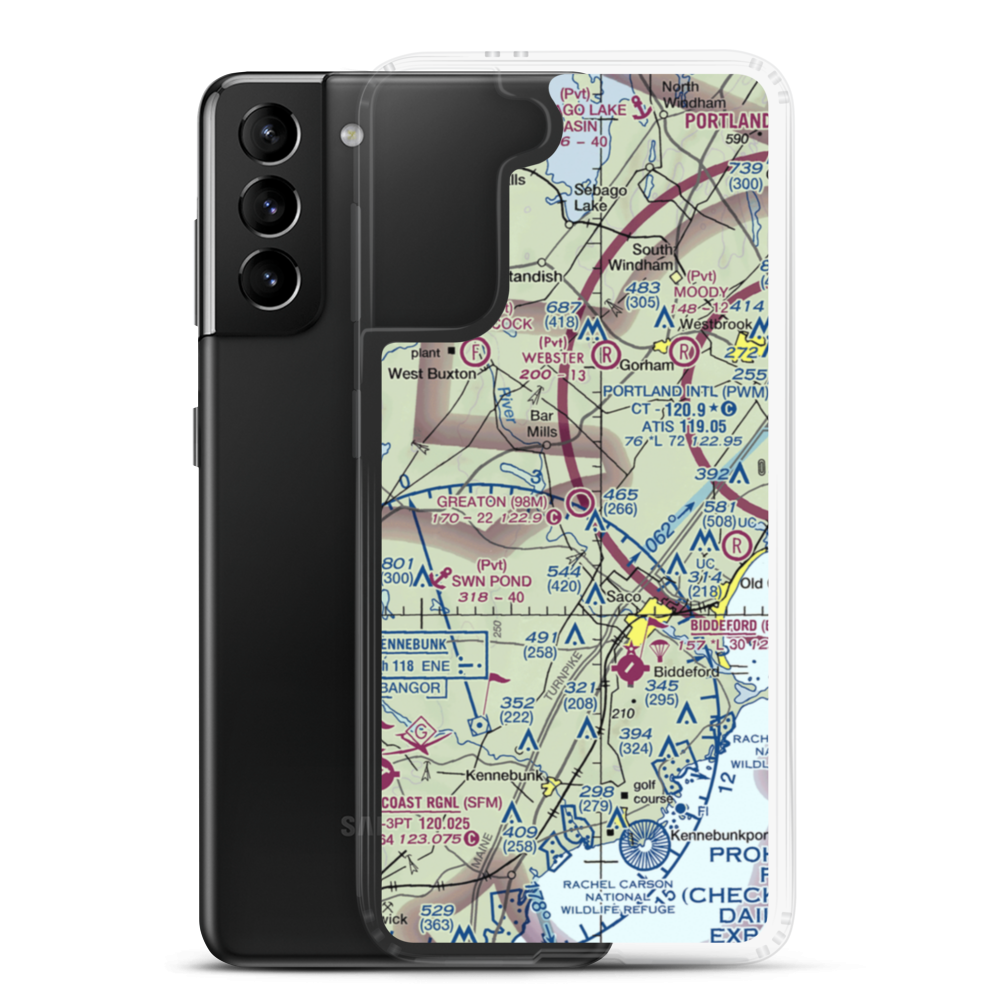 Greaton Airfield (98M) VFR Sectional Samsung Case Samsung Galaxy S21 Plus model shown