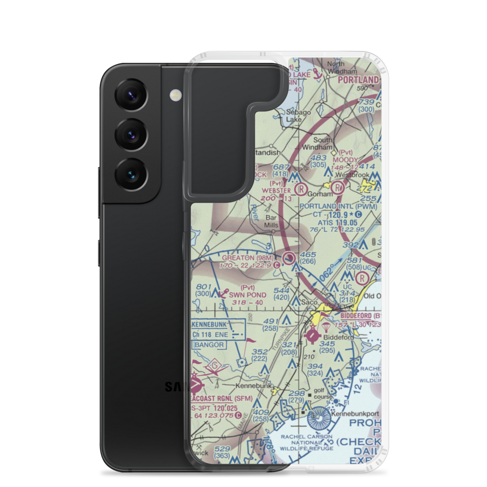 Greaton Airfield (98M) VFR Sectional Samsung Case Samsung Galaxy S22 model shown