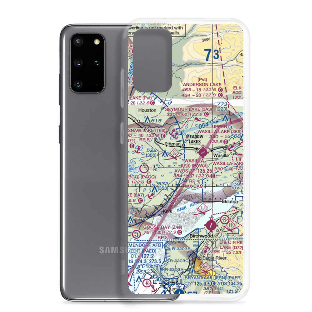 Grebe Lake Airport (AK45) VFR Sectional Samsung Case Samsung Galaxy S20 Plus model shown