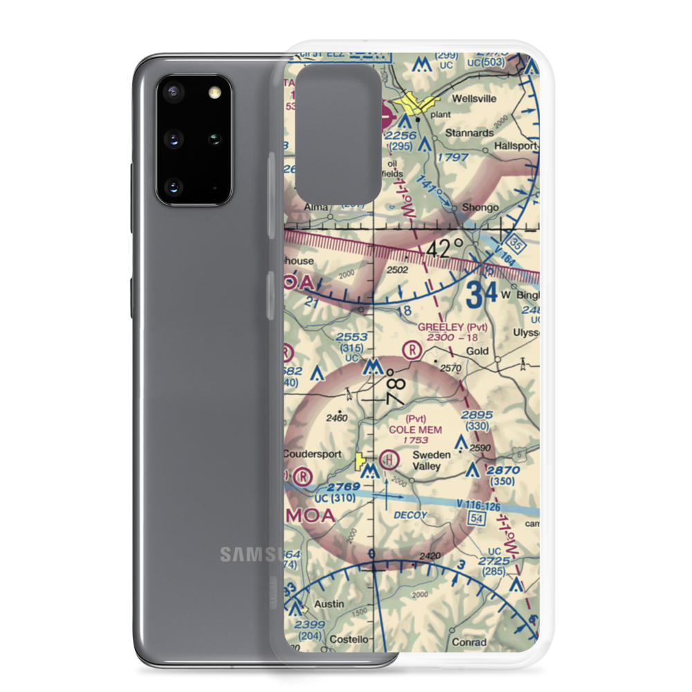 Greeley Airport (PN15) VFR Sectional Samsung Case Samsung Galaxy S20 Plus model shown