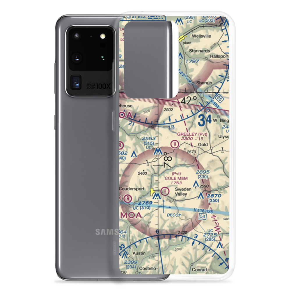 Greeley Airport (PN15) VFR Sectional Samsung Case Samsung Galaxy S20 Ultra model shown