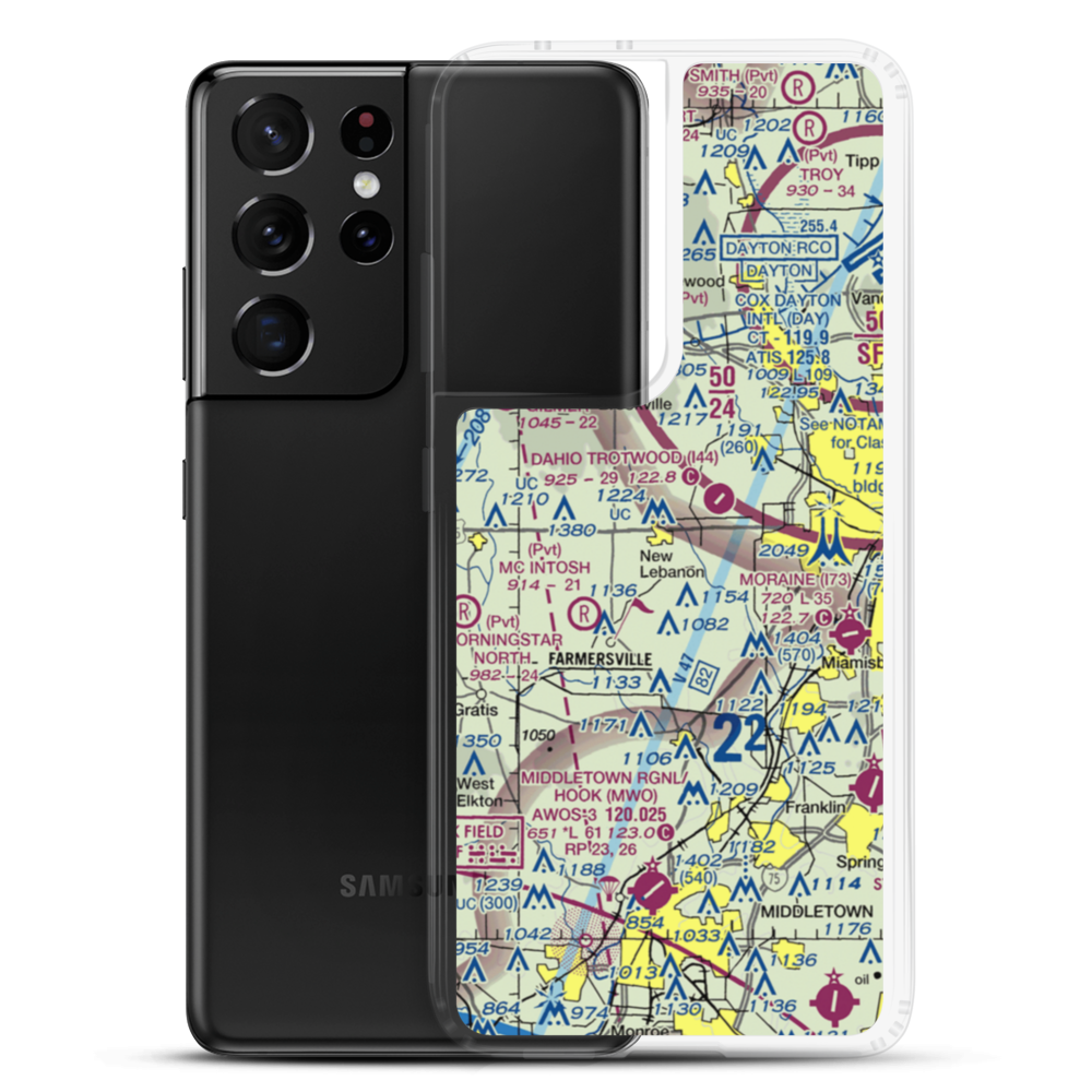 Green Acres Airport (06OI) VFR Sectional Samsung Case Samsung Galaxy S21 Ultra model shown