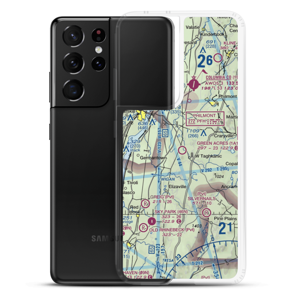 Green Acres Airport (1A1) VFR Sectional Samsung Case Samsung Galaxy S21 Ultra model shown