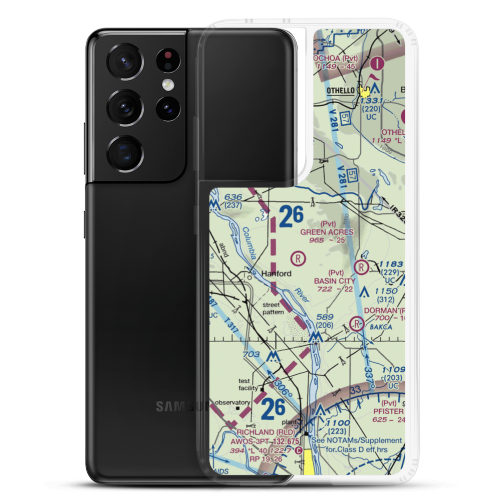 Green Acres Airport (6WA3) VFR Sectional Samsung Case Samsung Galaxy S21 Ultra model shown