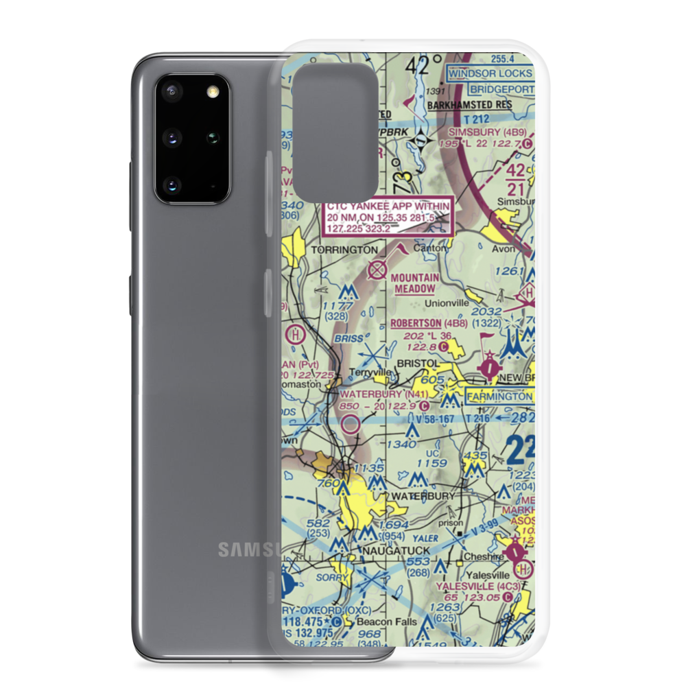 Green Acres Airport (CT96) VFR Sectional Samsung Case Samsung Galaxy S20 Plus model shown