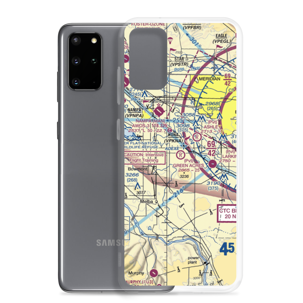 Green Acres Airport (ID68) VFR Sectional Samsung Case Samsung Galaxy S20 Plus model shown