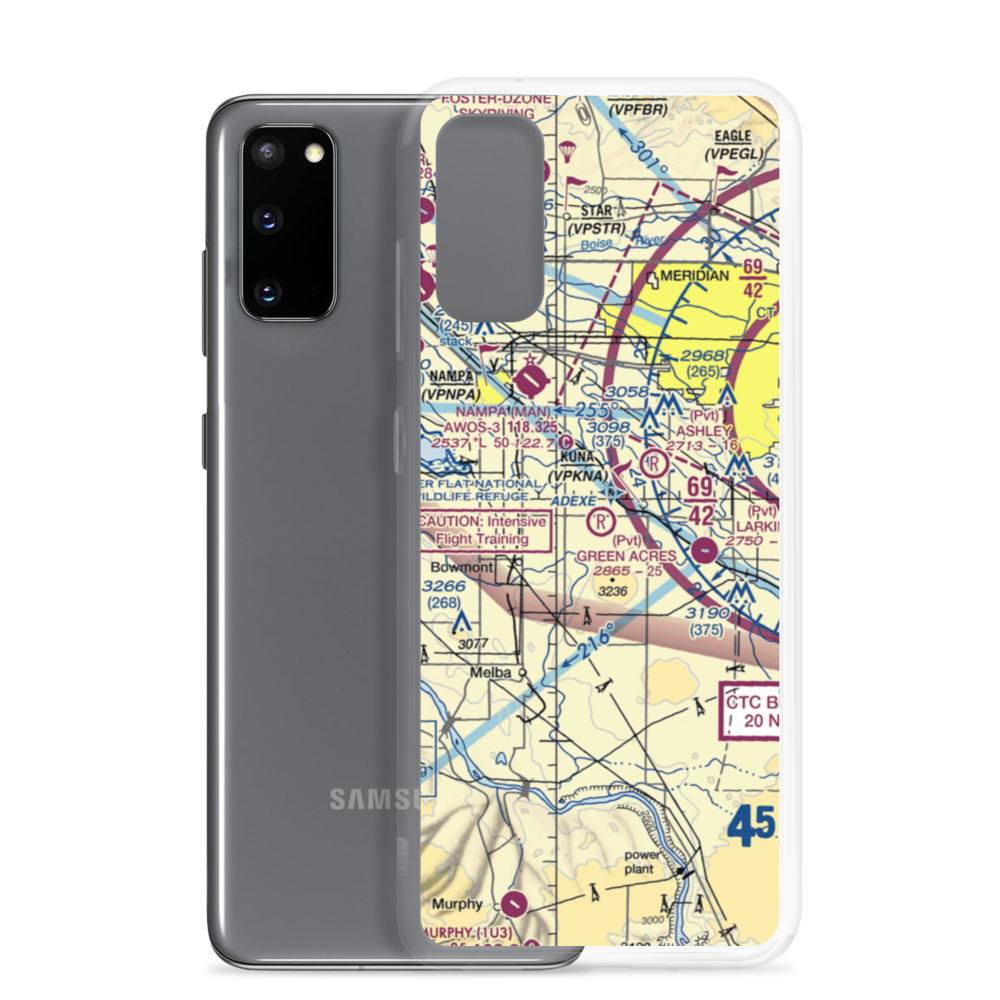 Green Acres Airport (ID68) VFR Sectional Samsung Case Samsung Galaxy S20 model shown