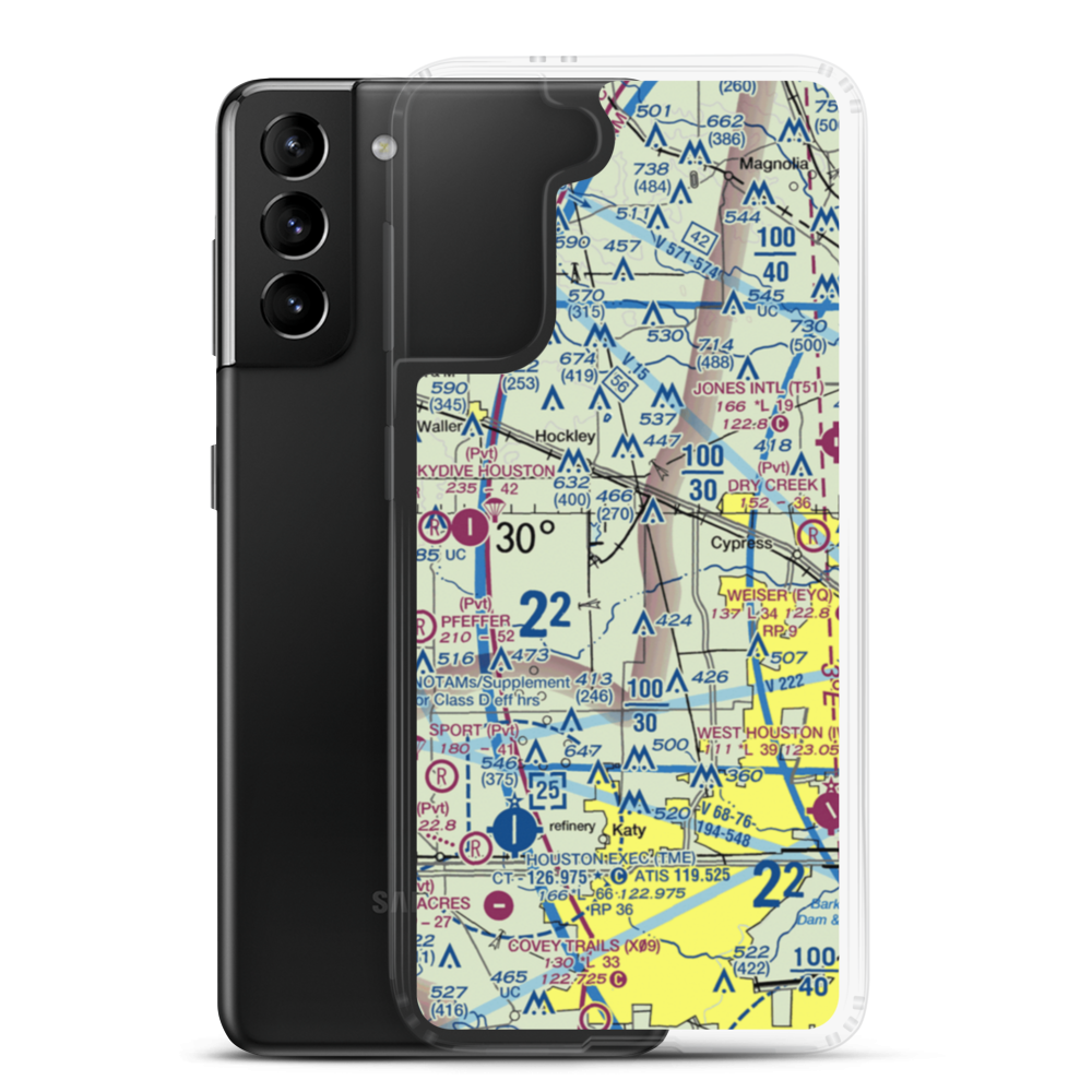 Green Acres Airport (TA90) VFR Sectional Samsung Case Samsung Galaxy S21 Plus model shown