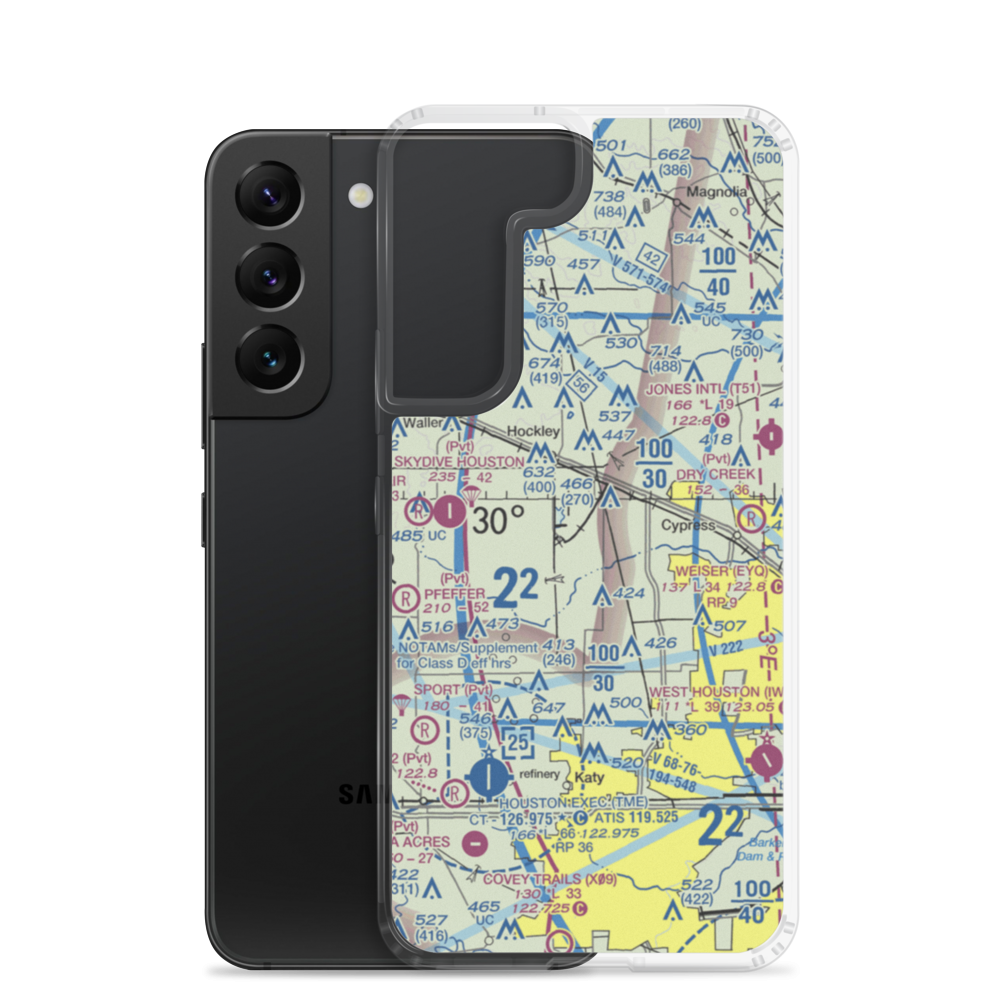 Green Acres Airport (TA90) VFR Sectional Samsung Case Samsung Galaxy S22 model shown