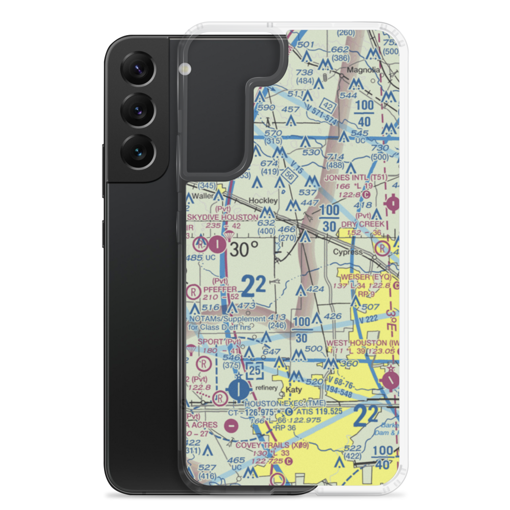 Green Acres Airport (TA90) VFR Sectional Samsung Case Samsung Galaxy S22 Plus model shown