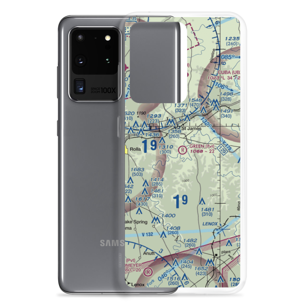 Green Airfield (96MU) VFR Sectional Samsung Case Samsung Galaxy S20 Ultra model shown