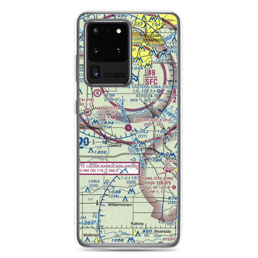 Green Castle Airport (IA24) VFR Sectional Samsung Case Samsung Galaxy S20 Ultra model shown
