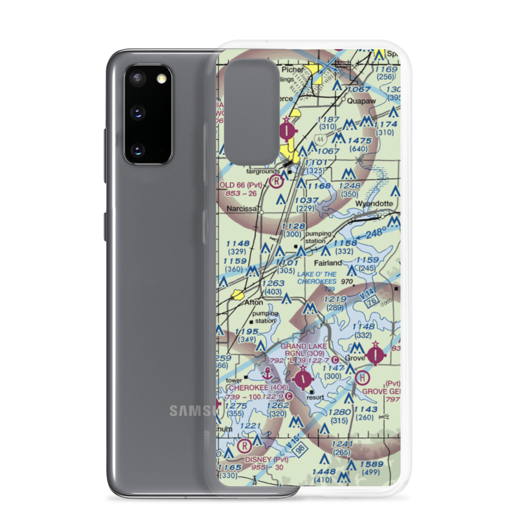Green Country Airpark (69OK) VFR Sectional Samsung Case Samsung Galaxy S20 model shown