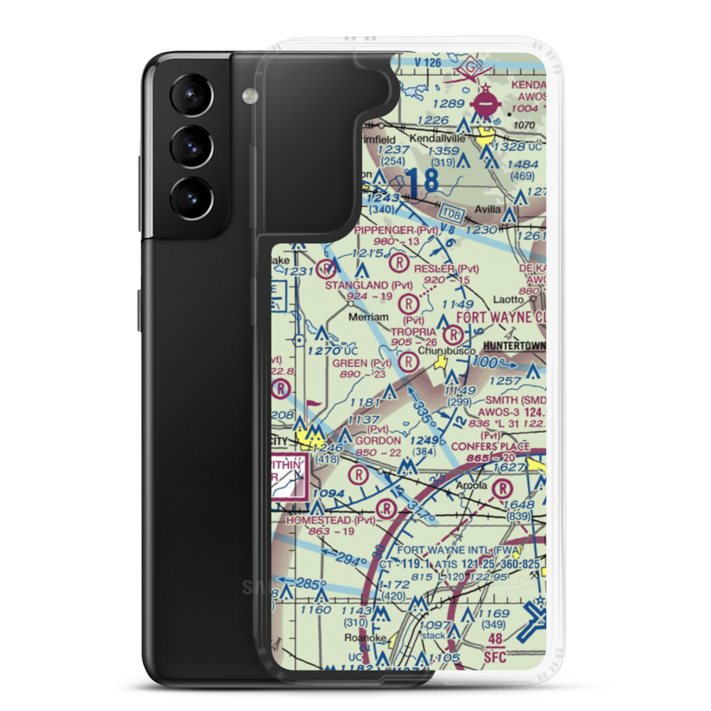 Green Field (9IN8) VFR Sectional Samsung Case Samsung Galaxy S21 Plus model shown