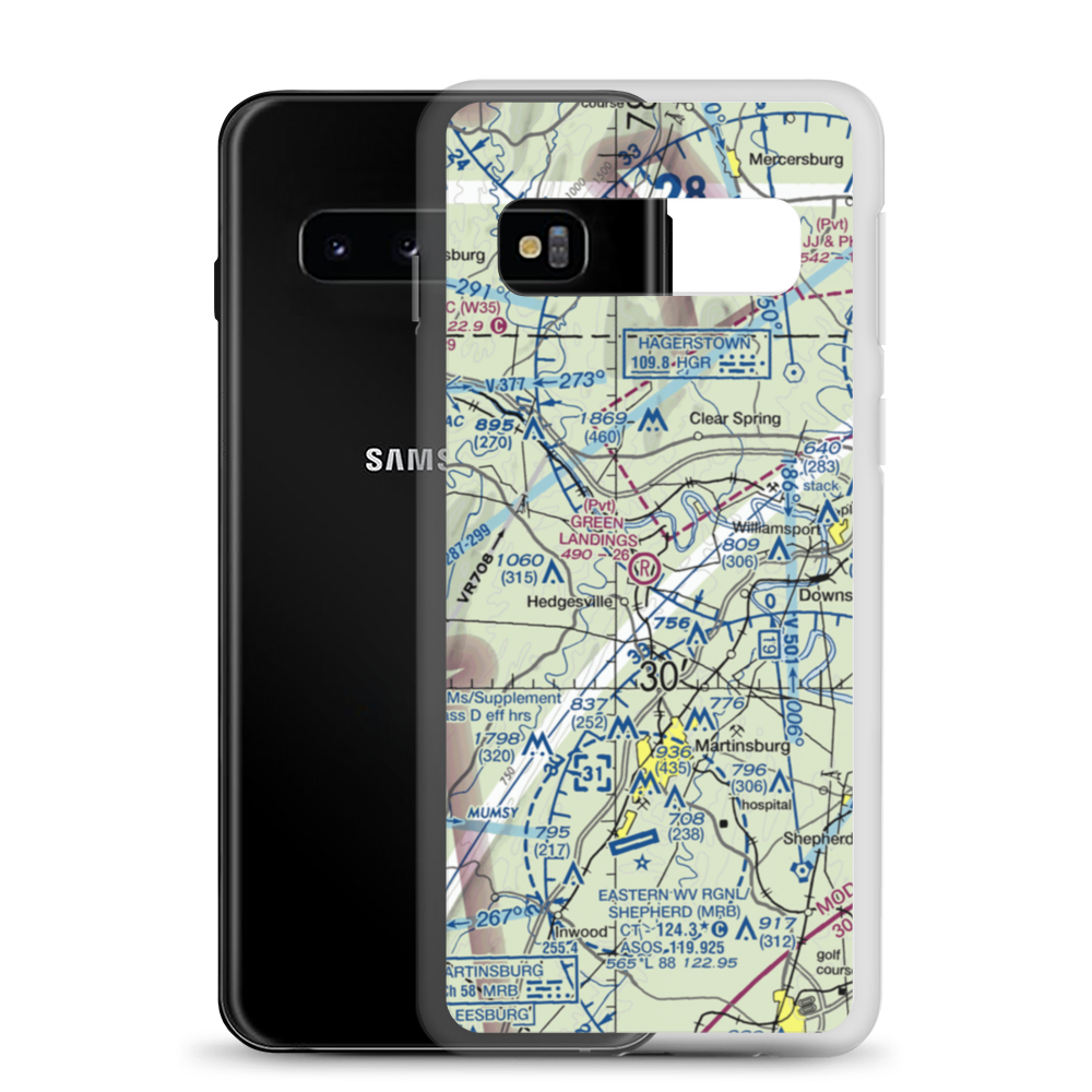 Green Landings Airport (WV22) VFR Sectional Samsung Case Samsung Galaxy S10 model shown