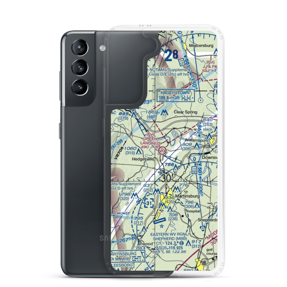 Green Landings Airport (WV22) VFR Sectional Samsung Case Samsung Galaxy S21 model shown