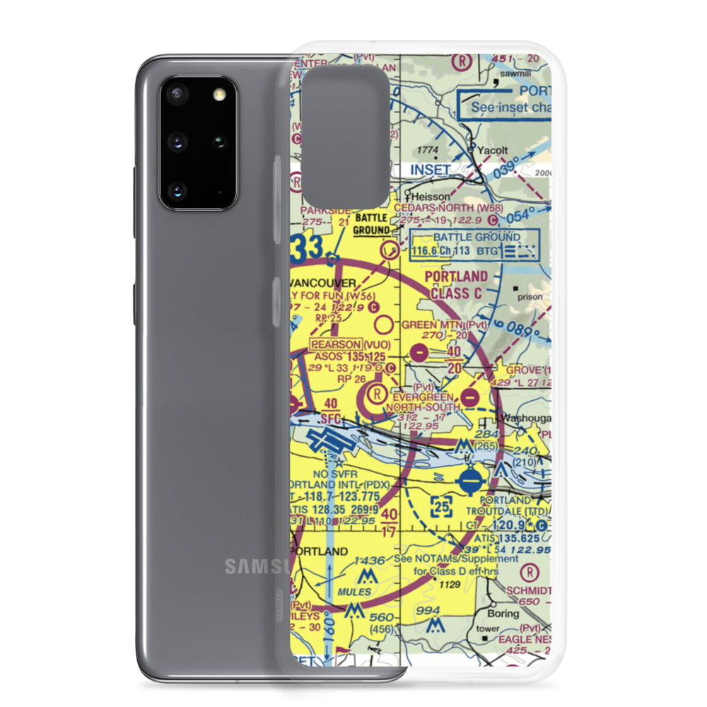 Green Mountain STOLport (WA67) VFR Sectional Samsung Case Samsung Galaxy S20 Plus model shown