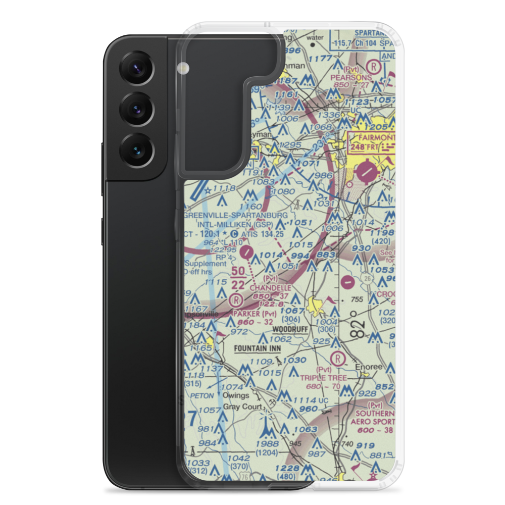 Green Pond Airport (SC39) VFR Sectional Samsung Case Samsung Galaxy S22 Plus model shown