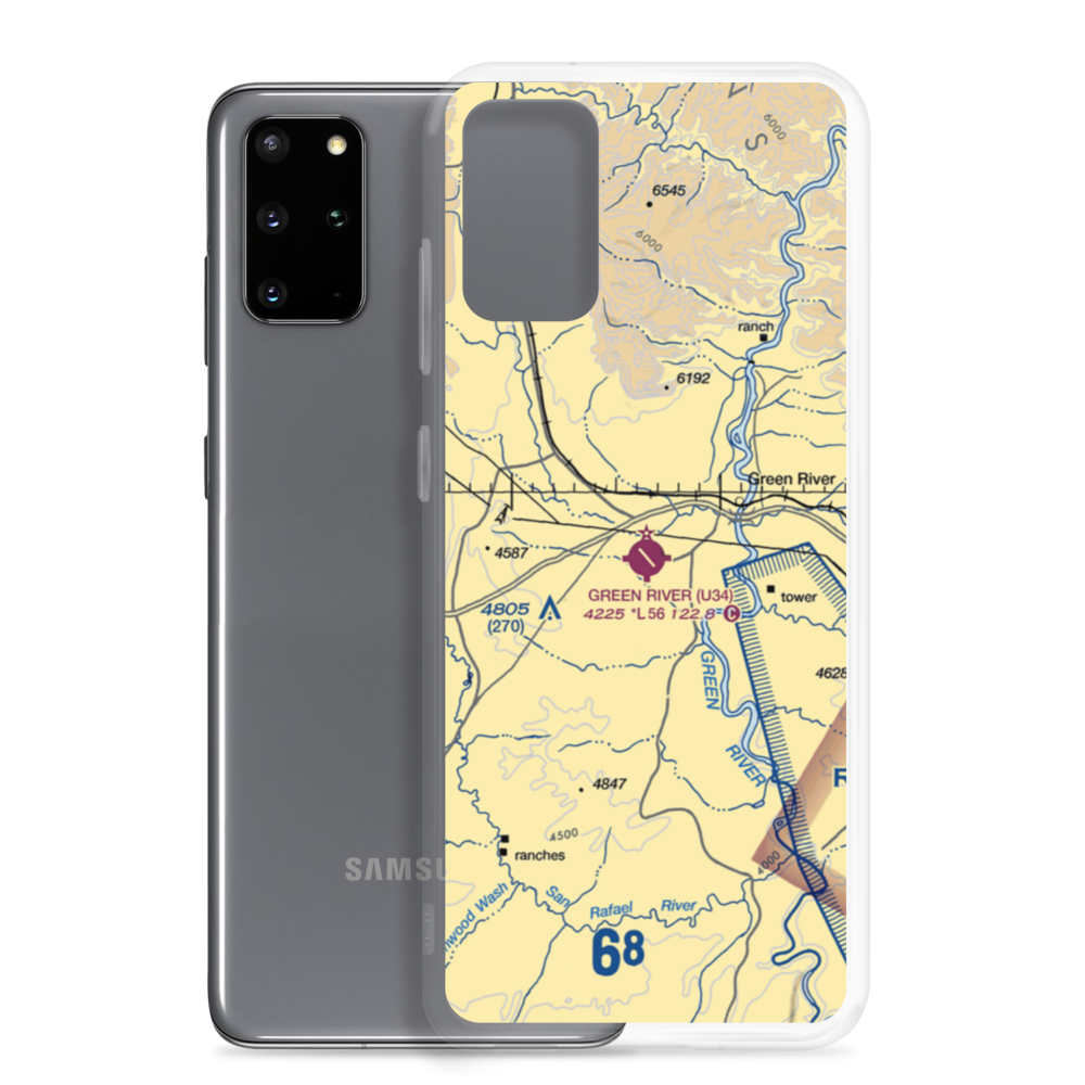 Green River Municipal Airport (U34) VFR Sectional Samsung Case Samsung Galaxy S20 Plus model shown