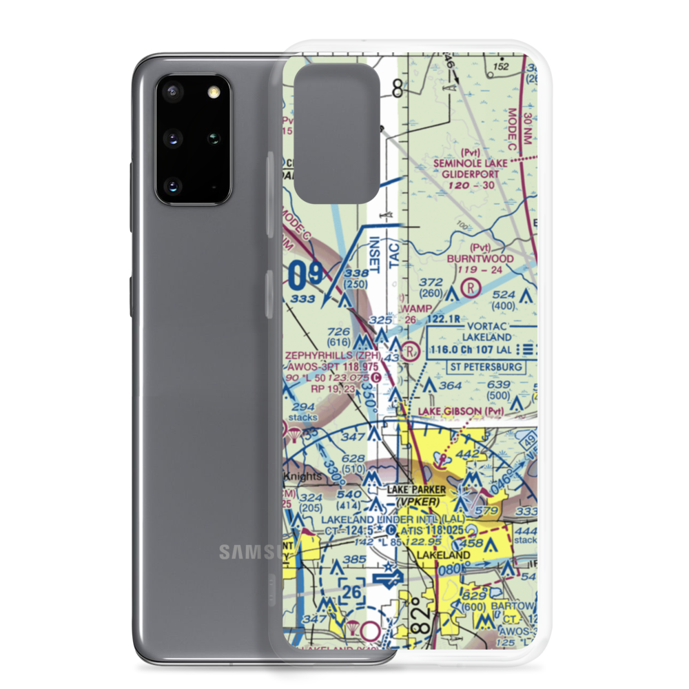 Green Swamp Aerodrome (FD33) VFR Sectional Samsung Case Samsung Galaxy S20 Plus model shown