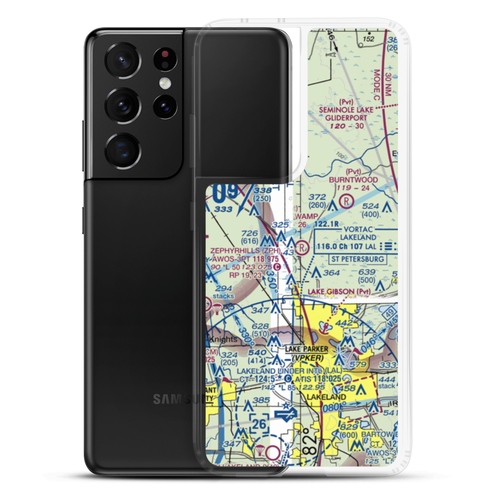 Green Swamp Aerodrome (FD33) VFR Sectional Samsung Case Samsung Galaxy S21 Ultra model shown