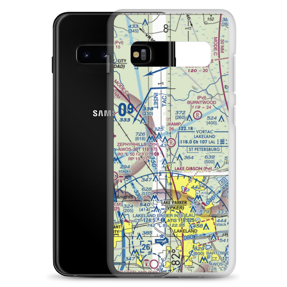 Green Swamp Aerodrome (FD33) VFR Sectional Samsung Case Samsung Galaxy S10+ model shown
