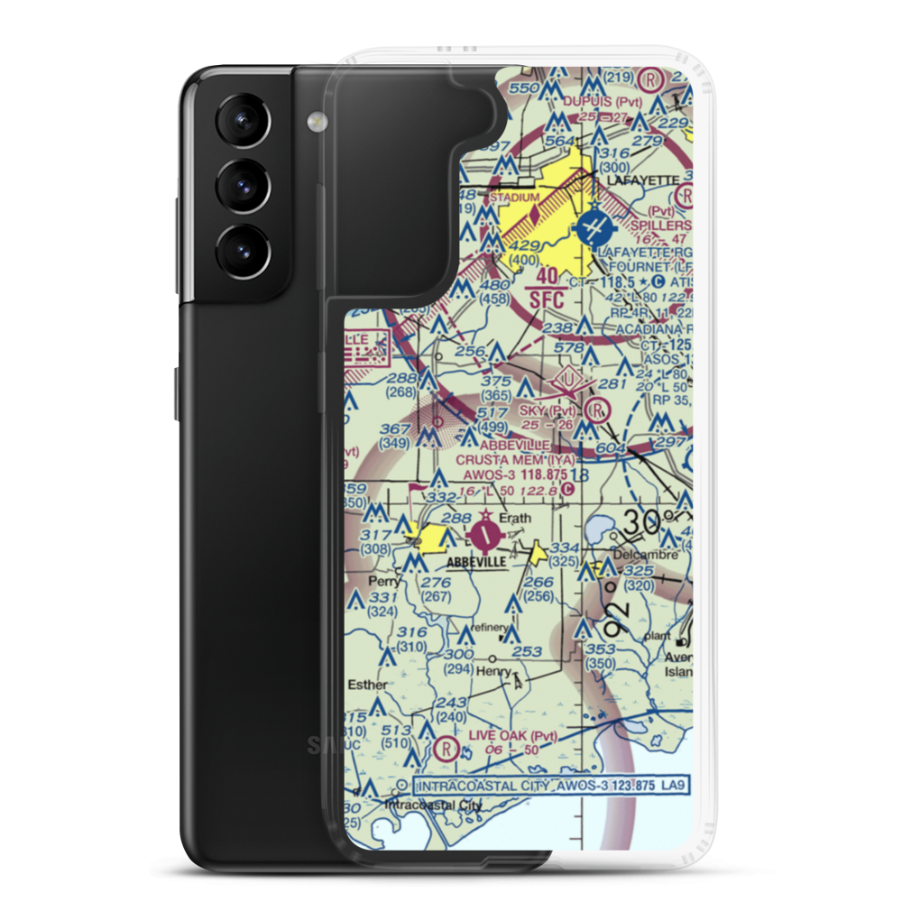 Greene Air Park (97LA) VFR Sectional Samsung Case Samsung Galaxy S21 Plus model shown