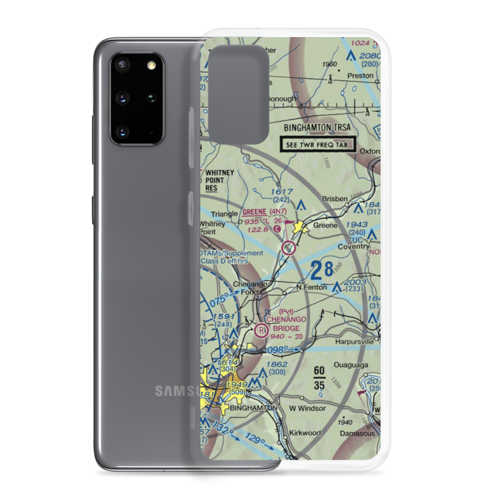 Greene Airport (4N7) VFR Sectional Samsung Case Samsung Galaxy S20 Plus model shown
