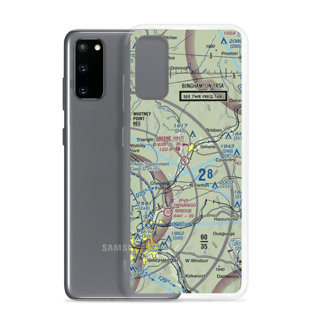 Greene Airport (4N7) VFR Sectional Samsung Case Samsung Galaxy S20 model shown