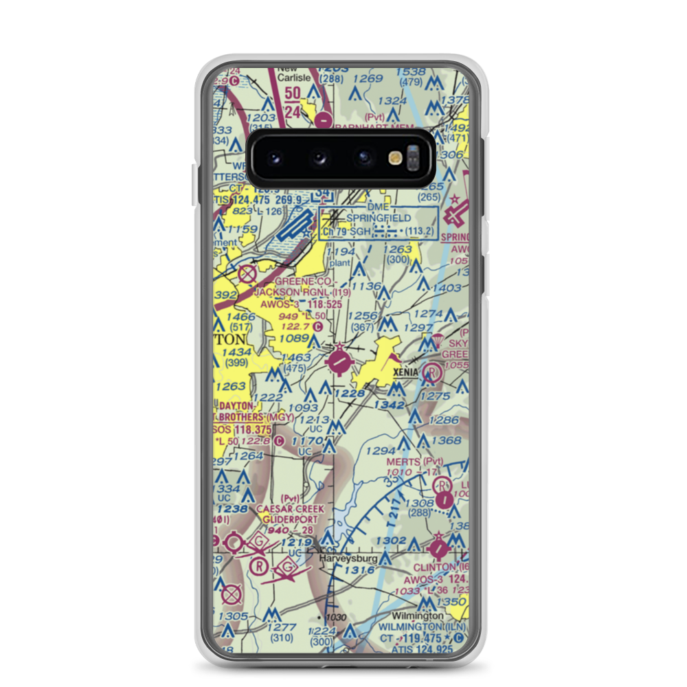 Greene County-Lewis A. Jackson Regional Airport (I19) VFR Sectional Samsung Case Samsung Galaxy S10 model shown