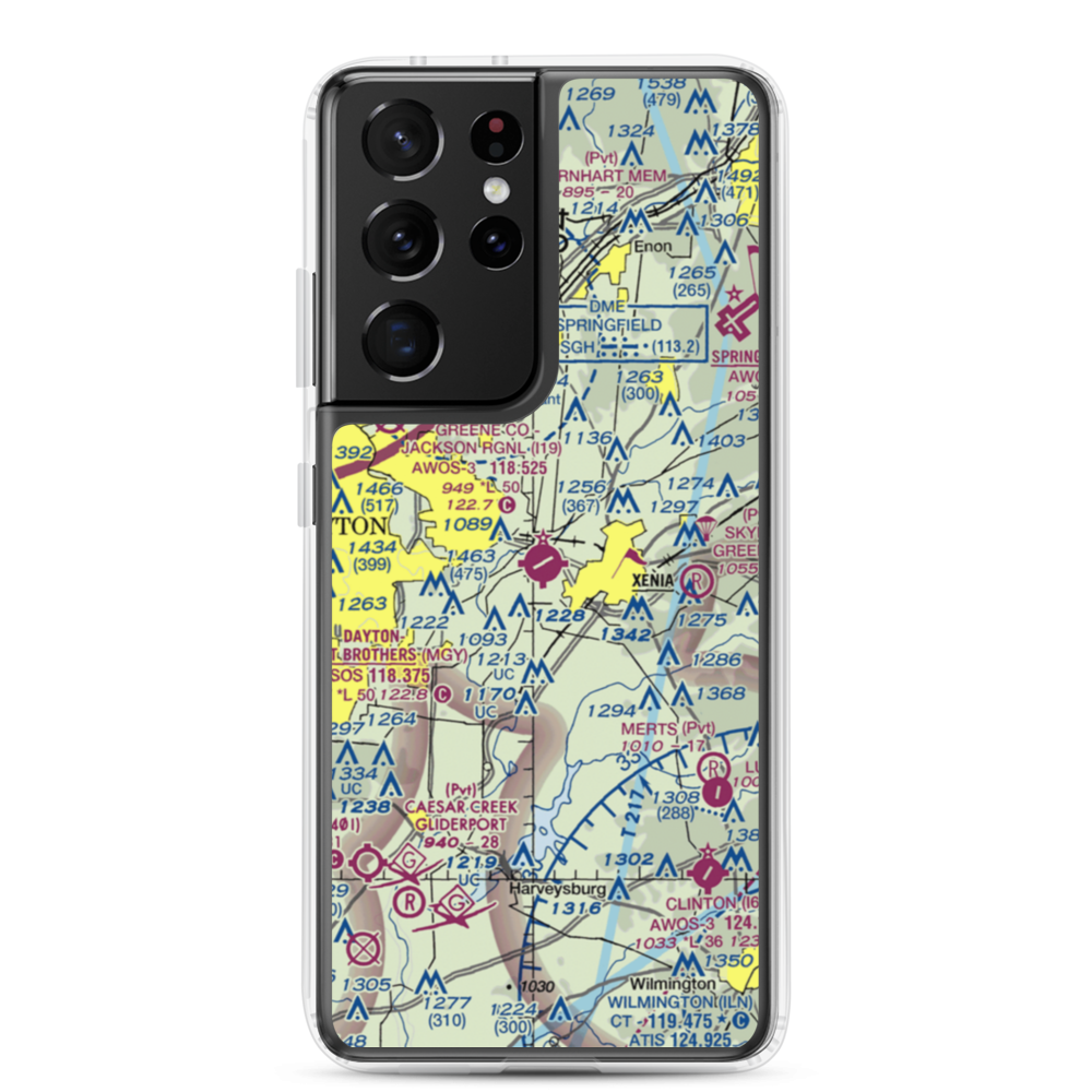 Greene County-Lewis A. Jackson Regional Airport (I19) VFR Sectional Samsung Case Samsung Galaxy S21 Ultra model shown