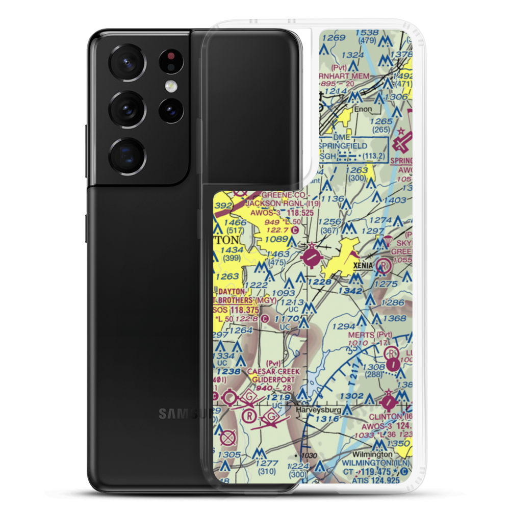 Greene County-Lewis A. Jackson Regional Airport (I19) VFR Sectional Samsung Case Samsung Galaxy S21 Ultra model shown