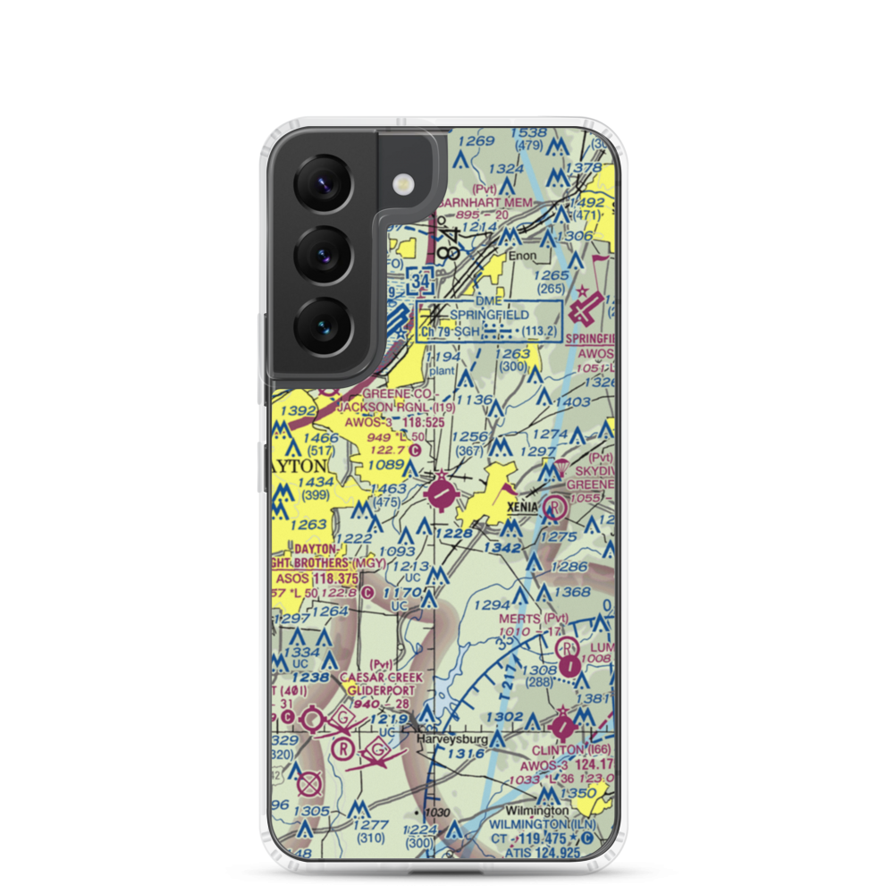 Greene County-Lewis A. Jackson Regional Airport (I19) VFR Sectional Samsung Case Samsung Galaxy S22 model shown
