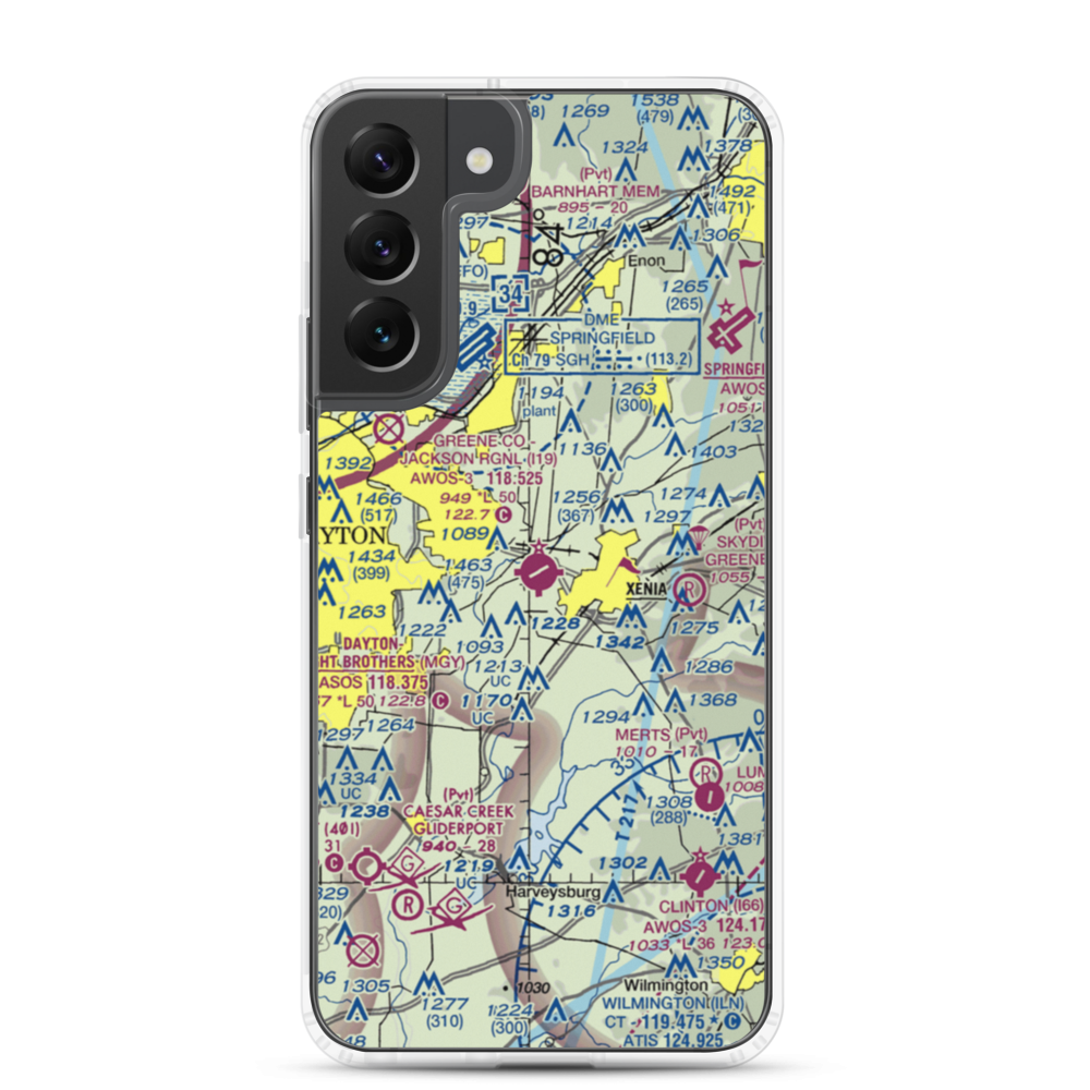 Greene County-Lewis A. Jackson Regional Airport (I19) VFR Sectional Samsung Case Samsung Galaxy S22 Plus model shown