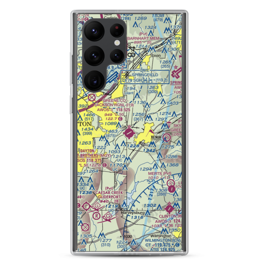 Greene County-Lewis A. Jackson Regional Airport (I19) VFR Sectional Samsung Case Samsung Galaxy S22 Ultra model shown