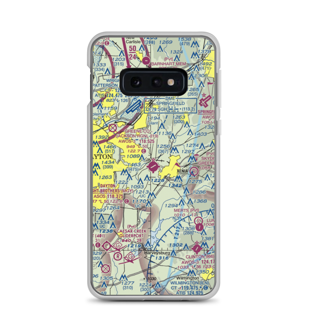 Greene County-Lewis A. Jackson Regional Airport (I19) VFR Sectional Samsung Case Samsung Galaxy S10e model shown