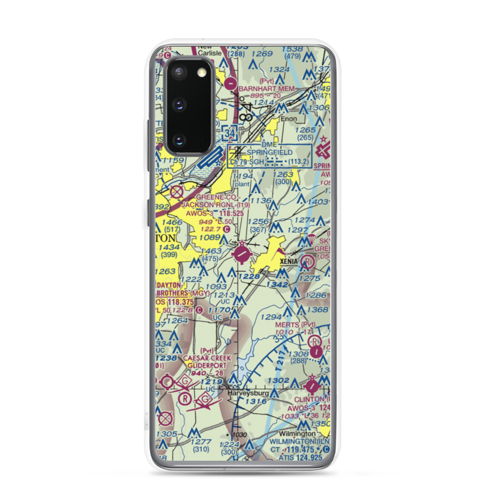 Greene County-Lewis A. Jackson Regional Airport (I19) VFR Sectional Samsung Case Samsung Galaxy S20 model shown