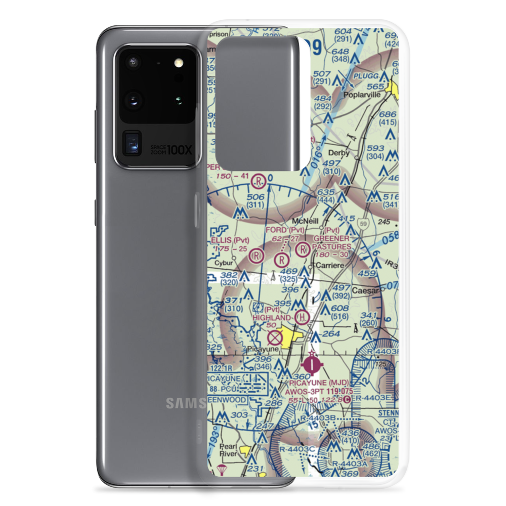 Greener Pastures Airpark (13MS) VFR Sectional Samsung Case Samsung Galaxy S20 Ultra model shown